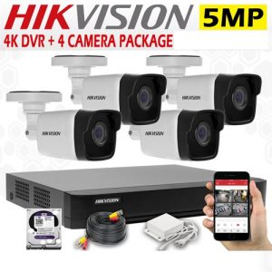 5MP CCTV 4 Cameras + 4K Lite DVR