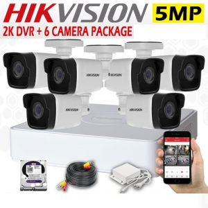 5MP CCTV 6 Cameras + 4K Lite DVR