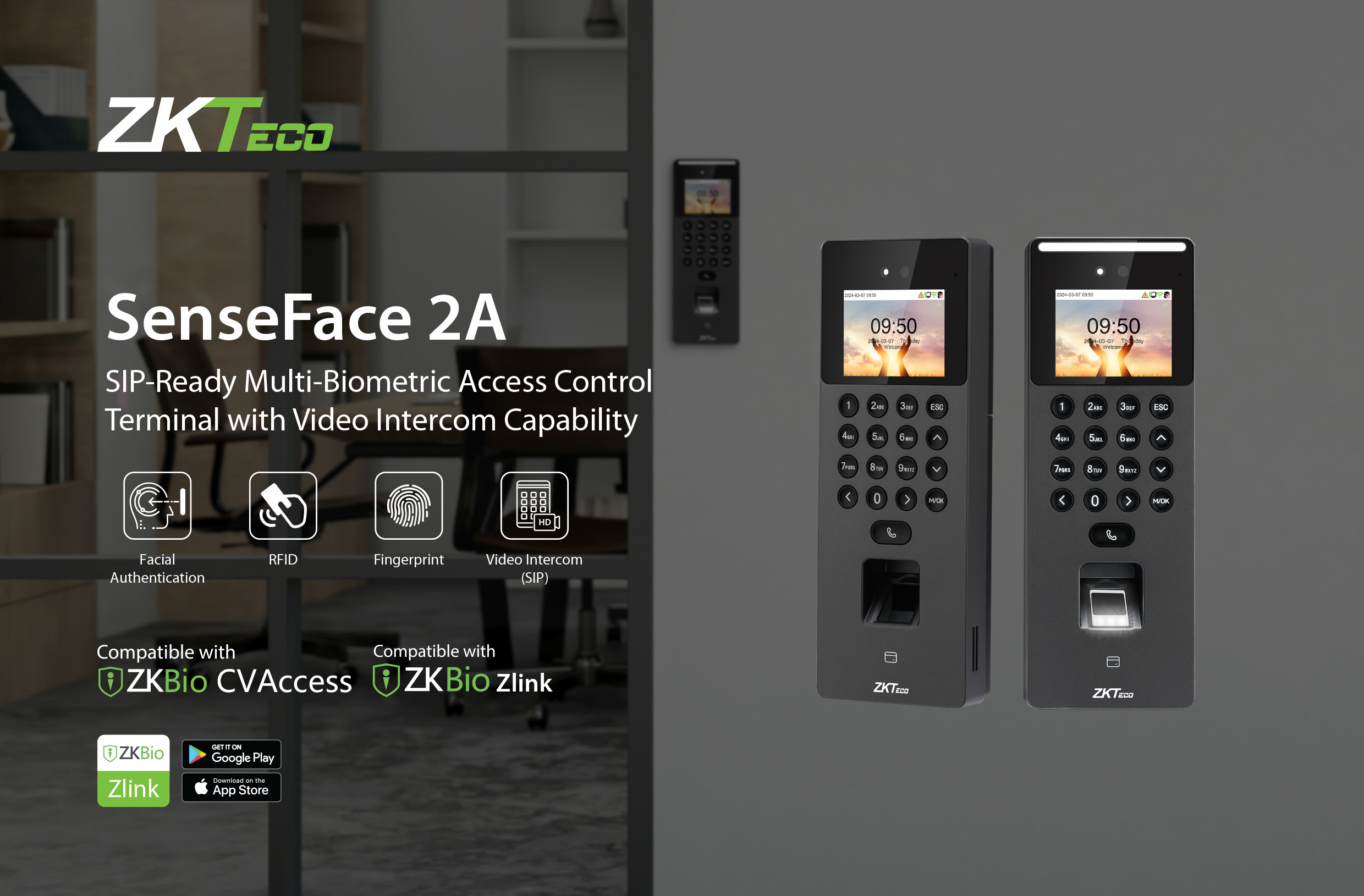 SenseFace202A.png ZKTeco SENSE FACE 2A WIFI Biometric - Image 1
