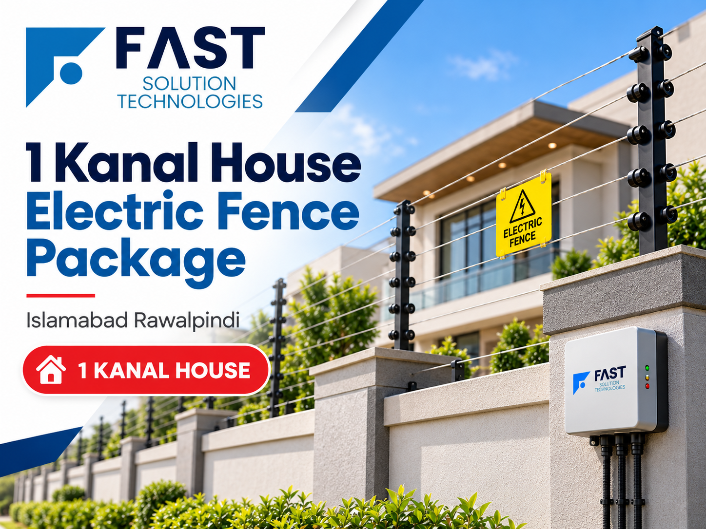 1 Kanal House Electric Fence Package Islamabad Rawalpindi