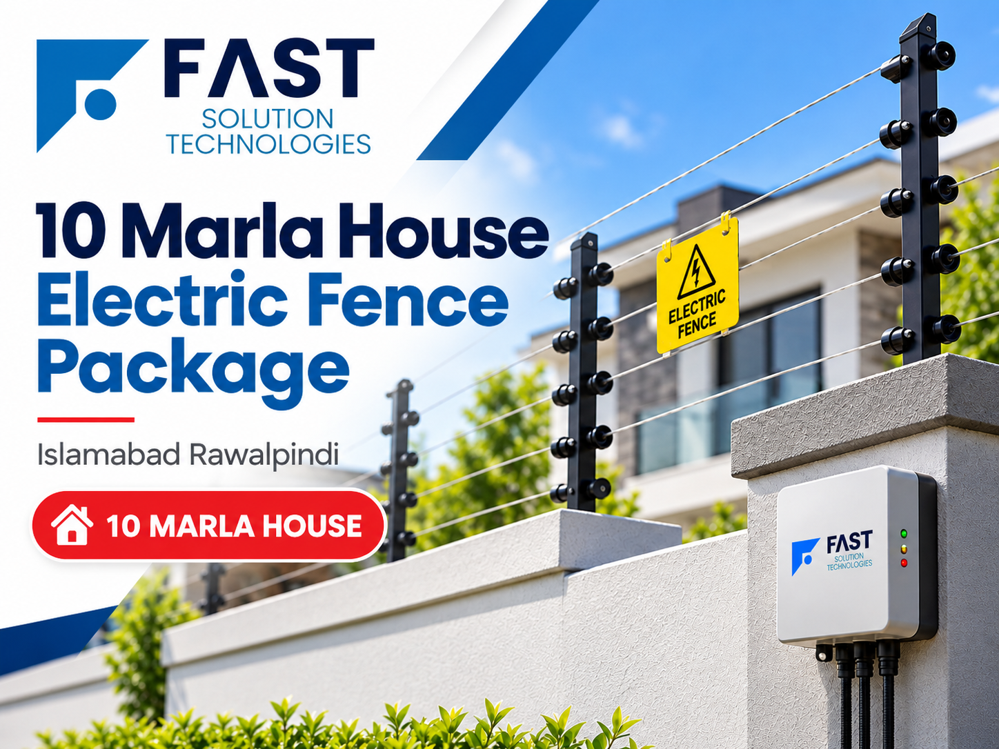 10 Marla House Electric Fence Package Islamabad Rawalpindi