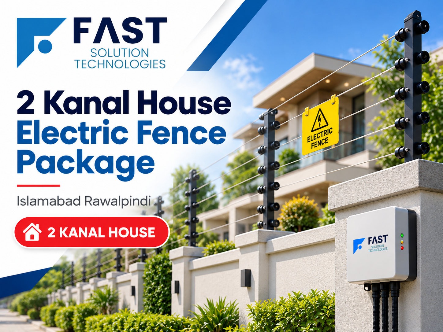 2 Kanal House Electric Fence Package Islamabad Rawalpindi