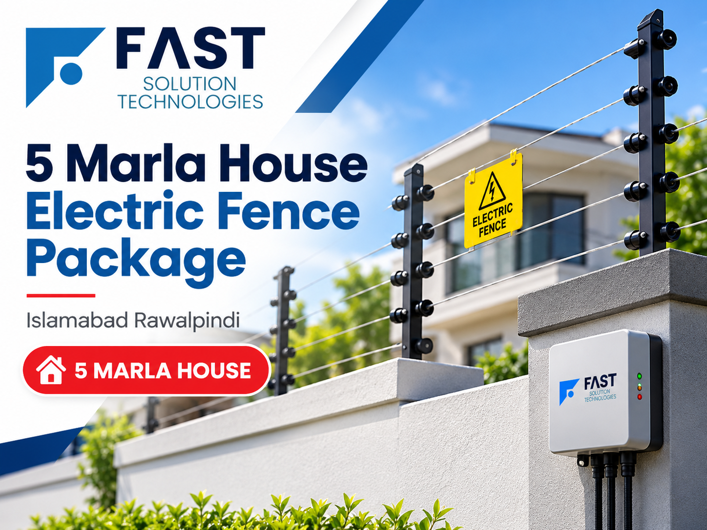 5 Marla House Electric Fence Package Islamabad Rawalpindi