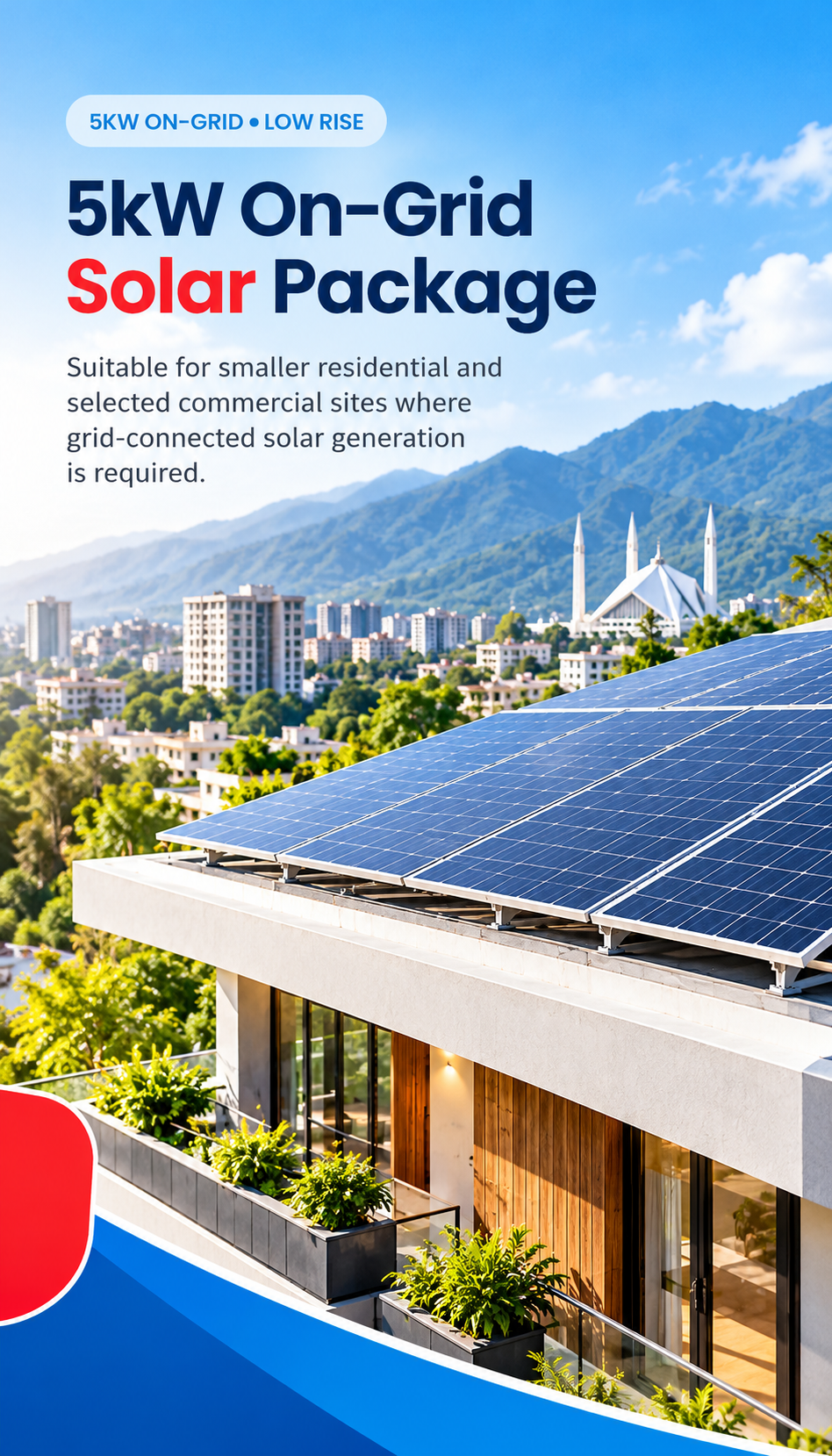 5kW On Grid Solar Installation Islamabad Rawalpindi