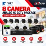 DAHUA 8 CAMERA ANALOG HD CCTV CAMERAS PACKAGE