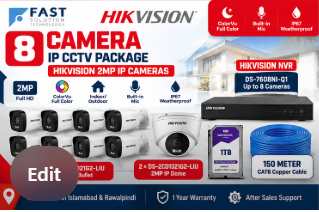 HIKVISION 8 CAMERA IP PACKAGE CCTV